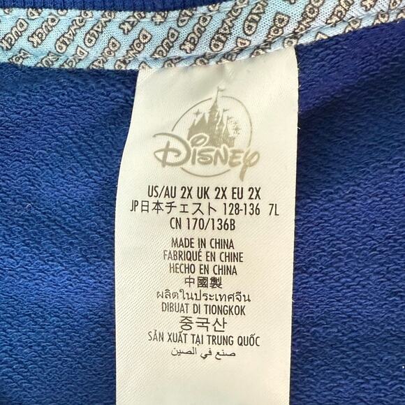 Disneyland Donald Duck Blue Crewneck Sweatshirt Men’s 2XL Vintage Style - Picture 3 of 6